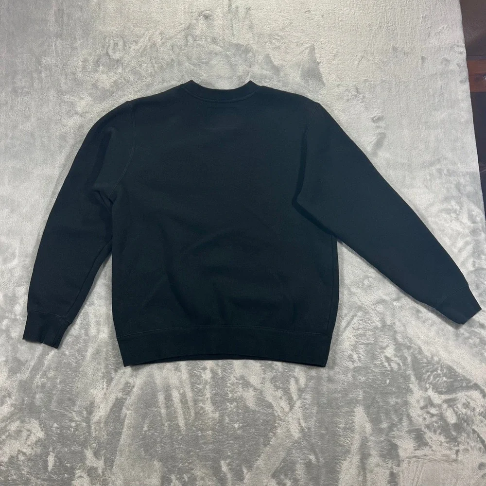 Oaklandish Sweatshirt Mens Small Black Excellent Peace Sign Chenille Patch Crew